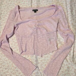 Wild Fable light pink long sleeve crop top Size small